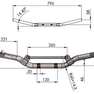 Guidon Aluminium noir + Mousse HONDA